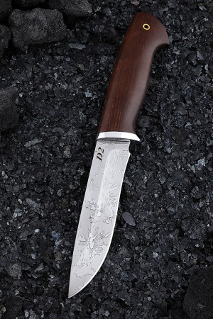 Нож Сокол Кованая сталь D2, Коричневый Граб