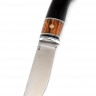 Нож №22, сталь клинка ZDP-189, рукоять черный граб, айронвуд, мозаичные пины 