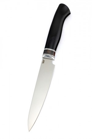 Нож Шеф Универсальный кованая сталь 95х18 рукоять бубинга и черный граб