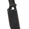 Нож узбекский-3 сталь кованая 95х18, рукоять вставка акрил коричневый, черный граб 