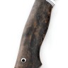 Нож Пеленгас сталь N690 рукоять стабилизированная карельская береза коричневая 