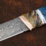 Нож Легион дамаск нержавеющий мокуме-гане кость мамонта карельская береза 