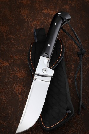 Нож складной Пчак большой сталь Х12МФ накладки черный граб