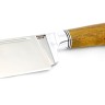 Нож узбекский-2 сталь кованая 95х18 рукоять карельская береза янтарная 