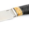 Нож Берсерк S390 рукоять вставка зуб мамонта, кап клена черный 