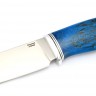 Нож Буран сталь кованая х12мф рукоять стабилизированная карельская береза синяя 