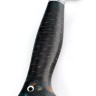 Нож Узбекский-2 сталь кованая х12мф рукоять шишка в акриле черная 