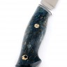 Нож №2 сталь M390, рукоять стабилизированная карельская береза, мозаичные пины 